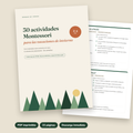 Portada de la guía en PDF «30 actividades Montessori para las vacaciones de invierno», para niños de 2 a 5 años